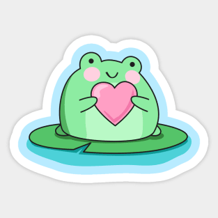 Cute frog cartoon drawing Sticker